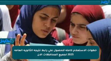 خطوات الاستعلام كاملة للحصول على رابط نتيجة الثانوية العامة 2025 لجميع المحافظات الآن